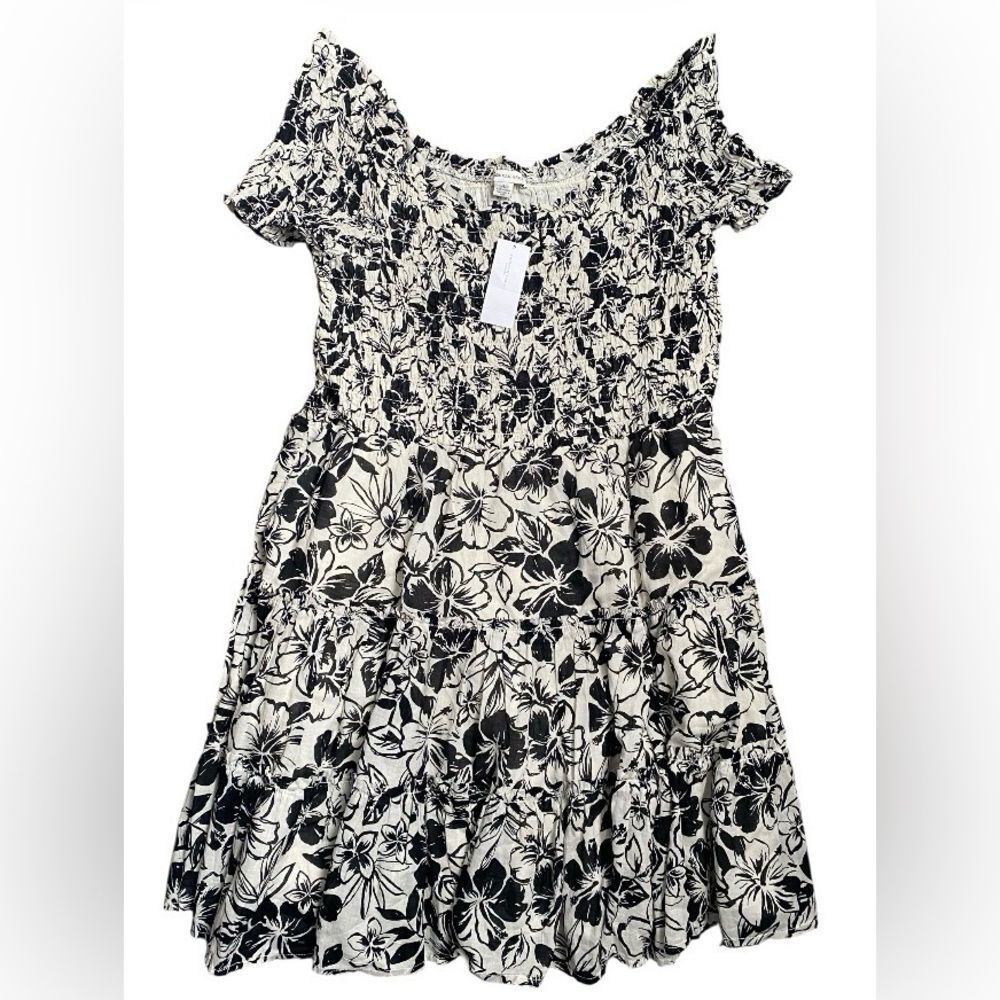 American Eagle Outfitters Womens Floral Mini Dress Size L - Picture 3 of 8